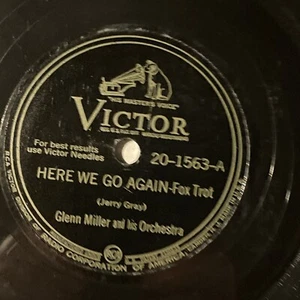 10" 78 RPM-Glenn Miller-Here We Go Again/Long Time No See Baby/Victor 20-1563 - Picture 1 of 4