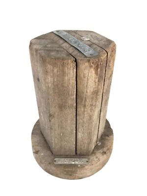 Solid Wood Sand Casting Foundry Bull Plug Pattern Industrial Decor 10" Tall! - Image 1 of 4