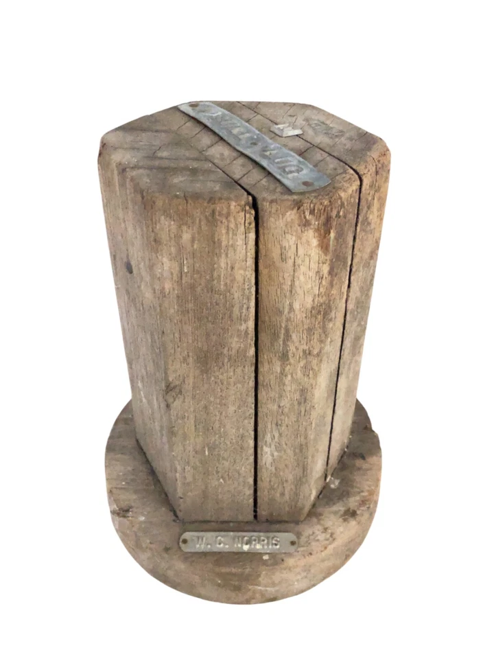 Solid Wood Sand Casting Foundry Bull Plug Pattern Industrial Decor 10" Tall! - Image 1 of 4