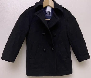 Dal Lago Boys WOOL DOUBLE BREASTED MILITARY COAT Sz 6 Made Italy - Picture 1 of 7