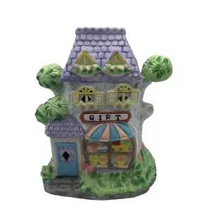 Porcellana Città Pasqua Negozio Regalo Coniglietto Casa Albero Alto 6” - Foto 1 di 6