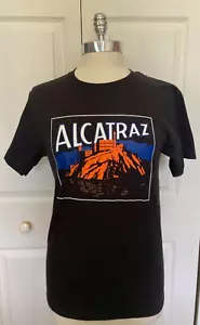 Official Alcatraz At Night Golden Gate National Park Black SS T Shirt Size S EUC - Picture 1 of 7