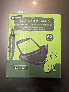 Bio-Degradable Cat Litter Bags,Fit SelfCleaning Litter Box 62 CT - Picture 1 of 4