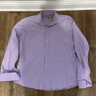 Thomas Pink Jermyn Street Size 18 XXL London Long Sleeve Dress Shirt French Cuff - Image 1 of 4