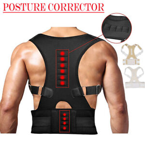 Magnetic Posture Corrector Low Back Support Shoulder Brace Belt for Men Women