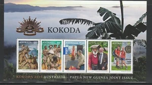 AUSTRALIA - 2010 KOKODA TRACK WAR MEMORIAL  MINISHEET V F USED - Picture 1 of 1