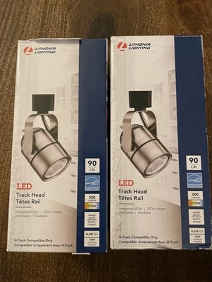 PACK DE DOS LTIHMSBK LED 27K 90CRI BN M2 Litonia Iluminación LED Cabezal de Pista Níquel Foto 1 de 2