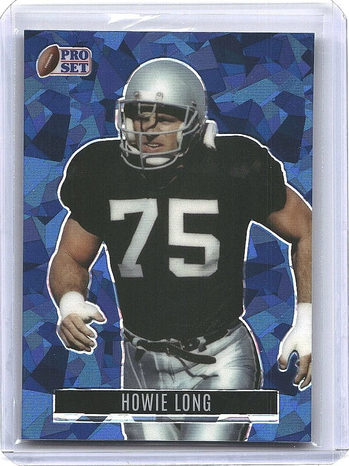 2023 Leaf Pro Set Metal Retro Blue Crystals /7 Howie Long #RB-38 HOF Raiders - Image 1 of 2