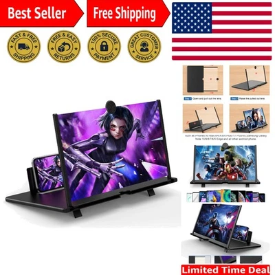 18" 3D HD Screen Magnifier for Smartphones - Foldable Projector Amplifier - Image 1 of 4