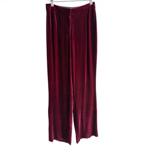 Tommy Hilfiger pantaloni eleganti donna velluto taglia 4 rosso bootcut Y2K rock vita alta - Foto 1 di 12