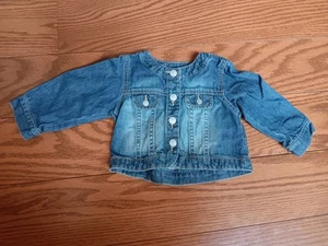 Place Denim Jacket Infant Toddler Girls Jean Coat 12 To 18 Months - Picture 1 of 13