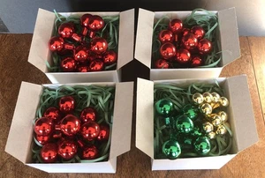 53 Vintage Wreath Mercury Glass Picks Multicolor Christmas Balls 1” & 5/8” Sizes - Picture 1 of 12