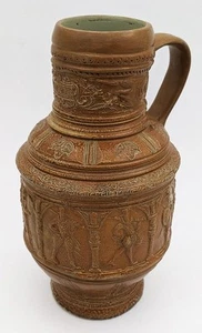 JARRA DE GRES RAEREN ESMALTADA EN SAL BANDA DE SOLDADOS c1600 A/F - Imagen 1 de 15