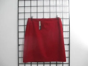 "NEW" TALBOTS 🌸 SIZE  6 PETITE==RED / WOOL BLEND / A-LINE SKIRT - Picture 1 of 7
