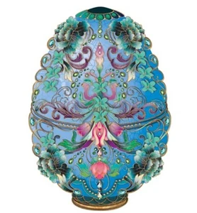 Rompecabezas de madera Wentworth huevo decorado estilo Fabergé 138 piezas 9,8”x 6,9” COMPLETO - Imagen 1 de 9
