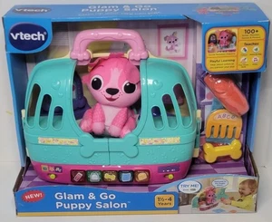 VTech Glam And Go Puppy Salon And Carrier With Grooming Tools Lights & Sounds - Picture 1 of 8