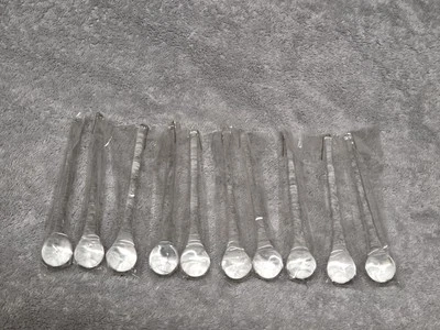 Lote de 10 adornos de lámpara de lágrima de vidrio transparente de 6 1/4"", prismas de araña Foto 1 de 4