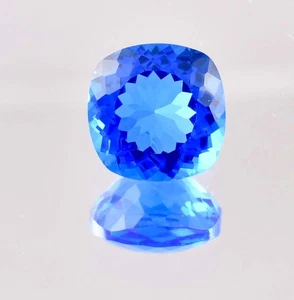 Makelloser natürlicher 10 x 10 seltener glänzender blauer Tansanit GIT zertifizierter Edelstein - Bild 1 von 6