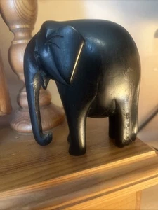 Ebony Wood Elephant. Beautiful piece of art - Picture 1 of 5