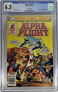 Alpha Flight #1 CGC 6.5 Key Premier John Byrne Newsstand Edition Marvel 1983 - Picture 1 of 5