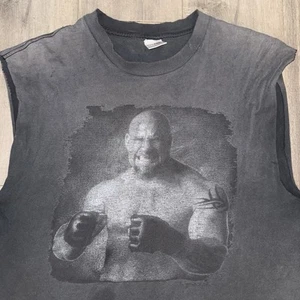 VTG 90s Goldberg “WHO’S NEXT!” Sleeveless Muscle T-Shirt WCW WWF WWE Wrestling - Picture 1 of 5