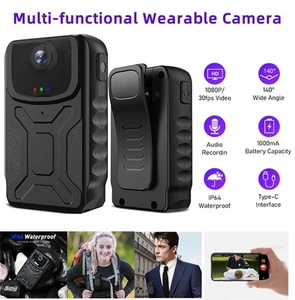 Mini Body Camera 1080P HD Video Camera 140° Rotating Lens Outdoor Sports Record - Picture 1 of 20