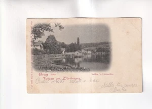 F5892) Ansichtskarte, GRUSS aus VELDEN am WÖRTHERSEE - Uferparthie Häsuer 1898 - Foto 1 di 2
