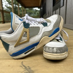 Nike Air Jordan IV 4 Retro 2012 Military Blue Mens Size 11.5 308497-105 PAINTED - Picture 1 of 20