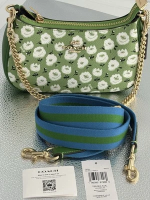 Nuevo con etiquetas Bolso Bandolera Coach Teri Mini con Estampado Floral CBG84 Kelly 2 Correas Incluidas Foto 1 de 4