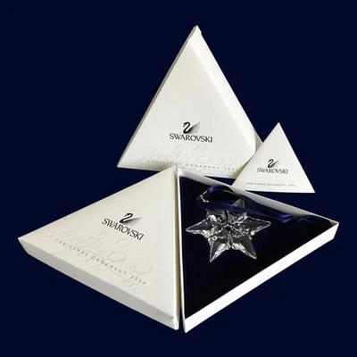 Estrella copo de nieve de cristal de Swarovski 2000 anual con certificado de autenticidad adorno de Navidad Foto 1 de 4