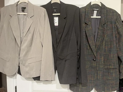 Lote de 3 Lane Bryant Sag Harbor Mujer’s Talla 22 (2XL), 1 y 2 Botones Traje Chaqueta Foto 1 de 4