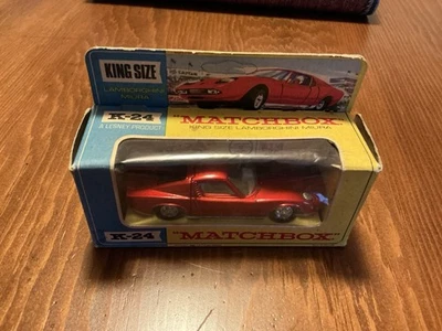 Lamborghini Miura vintage K-24 Matchbox tamaño king en caja Foto 1 de 4