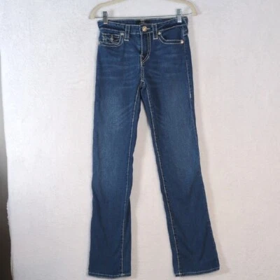 True Religion Billie Mid Rise Straight Leg Jeans Waist 25 Tall - Image 1 of 4