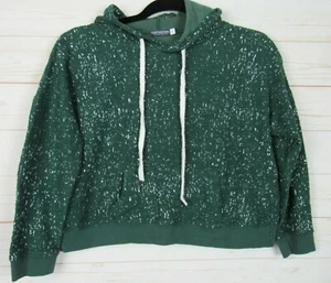 Earth Bound Trading Boys Long Sleeve Green Speckled Pullover Hoodie Size S - Picture 1 of 4