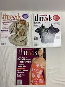 Threads Magazines Vintage 3 Back Issues Year 2009-2010 Sewing Pattern Making - Picture 1 of 7