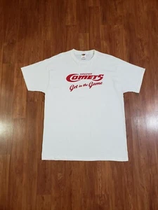 Vintage Houston Comets white red T-Shirt WNBA Size XL Fruit of the Loom 2001 - Picture 1 of 8