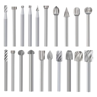 HSS Drehfräser Fräser 3mm Schaft Frässtifte für Dremel Holzschnitzerei Bohrer  - Bild 1 von 4