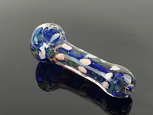 Pipa in vetro per fumare tabacco 4,7" pipa in vetro spesso pipe a mano - Foto 1 di 11