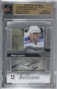 2012-13 ITG Ultimate Memorabilia 12th Edition Silver /29 Marian Gaborik Auto