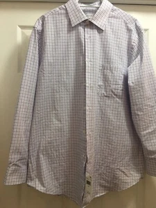 ARROW Dress Shirt Slim/Athletic Fit Purple /White 16-16.5 - 32 /32 New - Picture 1 of 7