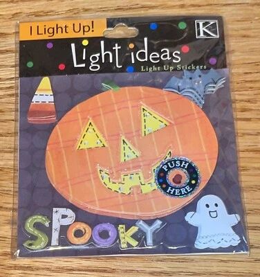 RARO K&Company “LIGHT UP” Halloween Calabaza Espeluznante Vacaciones 3D Álbum de Recortes Pegatinas Foto 1 de 4