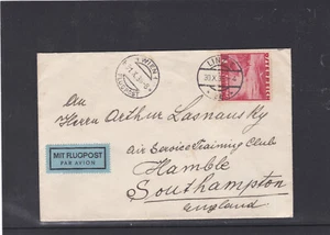 1 S Einzefrankatur Flugpost Wien - Southampton - England gel. 31.X.36 - Imagen 1 de 3