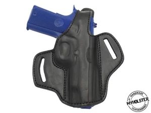 OWB Thumb Break Leather Belt Holster Fits Kimber Ultra Carry II 9mm 3"   - Picture 1 of 9