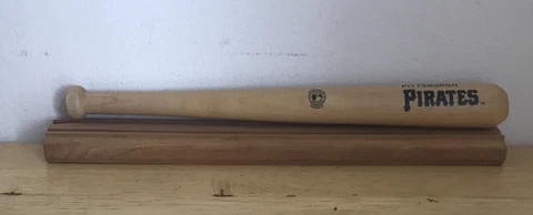 Vintage Pittsburgh Pirates 10in Mini Bat with Stand Coopersburg 1994 MLB Cover