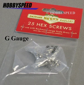 BACHMANN BIG HAULERS 25 LARGE SCALE BRASS TRACK COUPLER HEX SCREWS BAC94656 NEW - Picture 1 of 2