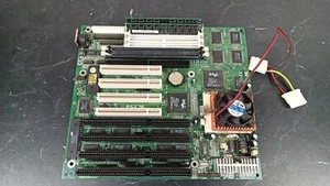 UNTESTED - Vintage Socket 7 Motherboard With Pentium SY015 w/ 32MB RAM MB1712-0H - Picture 1 of 8