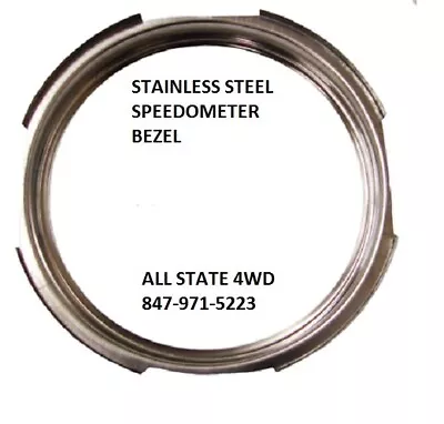 Borde de bisel de velocímetro de acero inoxidable - NUEVO - Se adapta a Jeep CJ CJ5 CJ7 CJ8 1955-86 Foto 1 de 3