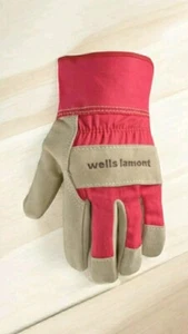 Wells Lamont Women's Outdoor Work Gloves Red Small Cowhide Leather 1 pair - Picture 1 of 1