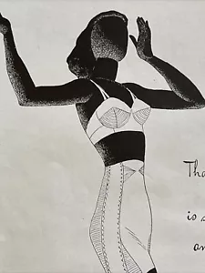 Vintage 1946 BIEN JOLIE Girdle Bra Undergarment Print Ad Modern Illustration - Picture 1 of 5