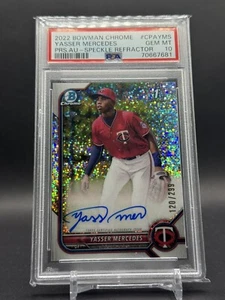 Yasser Mercedes 2022 Bowman Chrome 1st Auto Speckle #/299 PSA 10 Gem Mint - Picture 1 of 2
